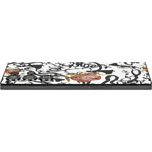 Disney Snow White Roses and Character Silhouette Galaxy S25 Ultra Skin